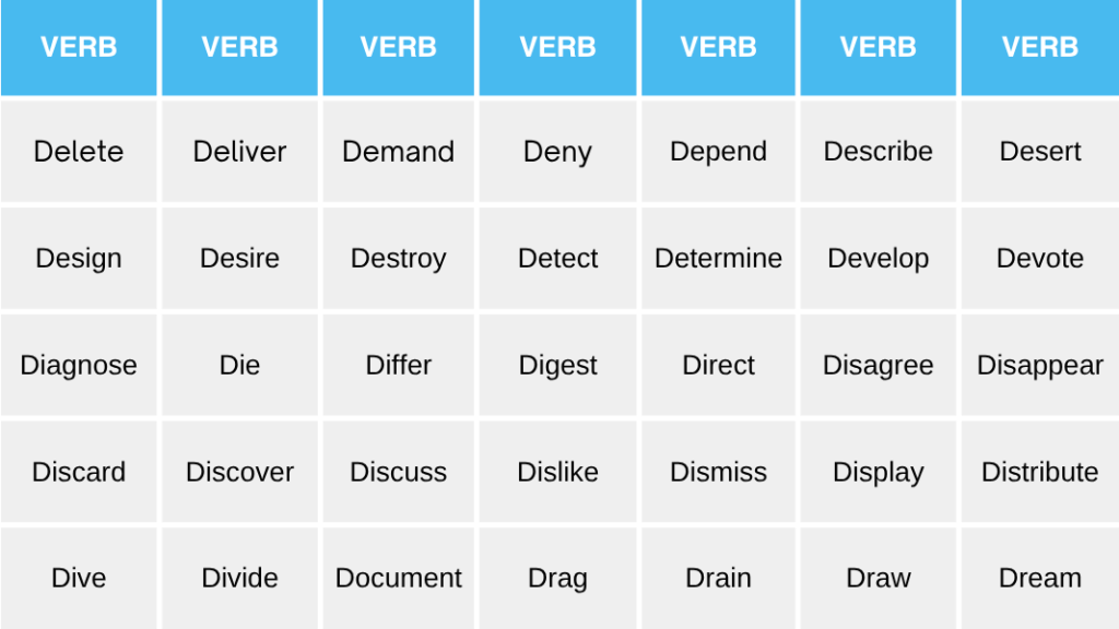 D Verbs