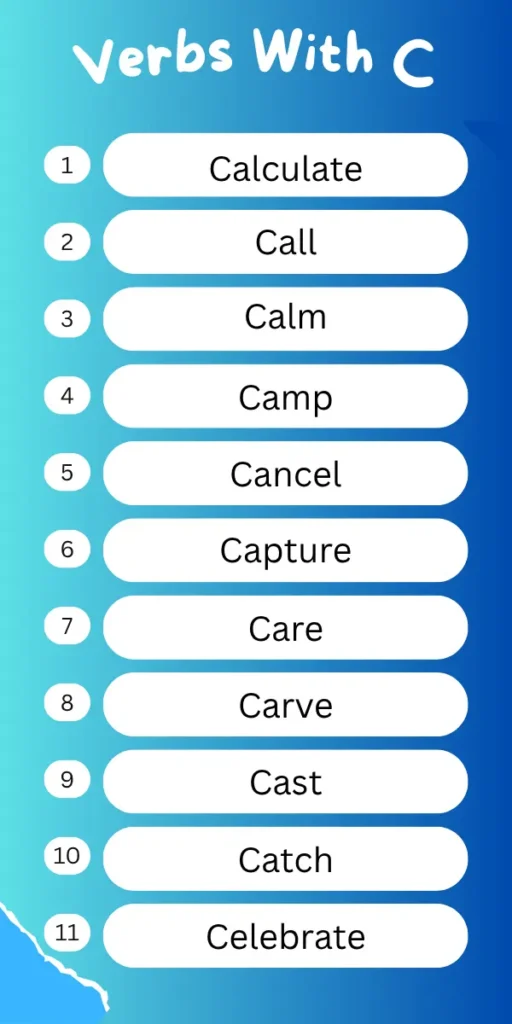Verbs That Start With C