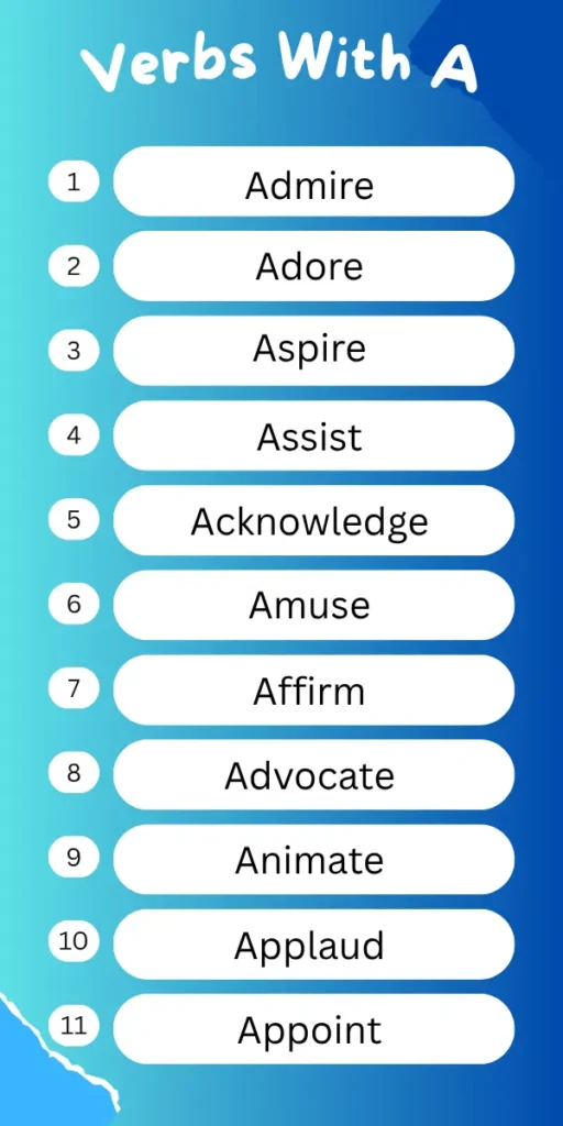 Verbs With A