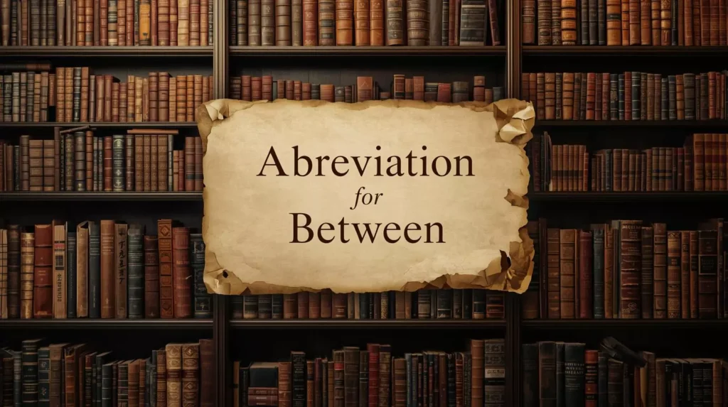 Abbreviation For Between