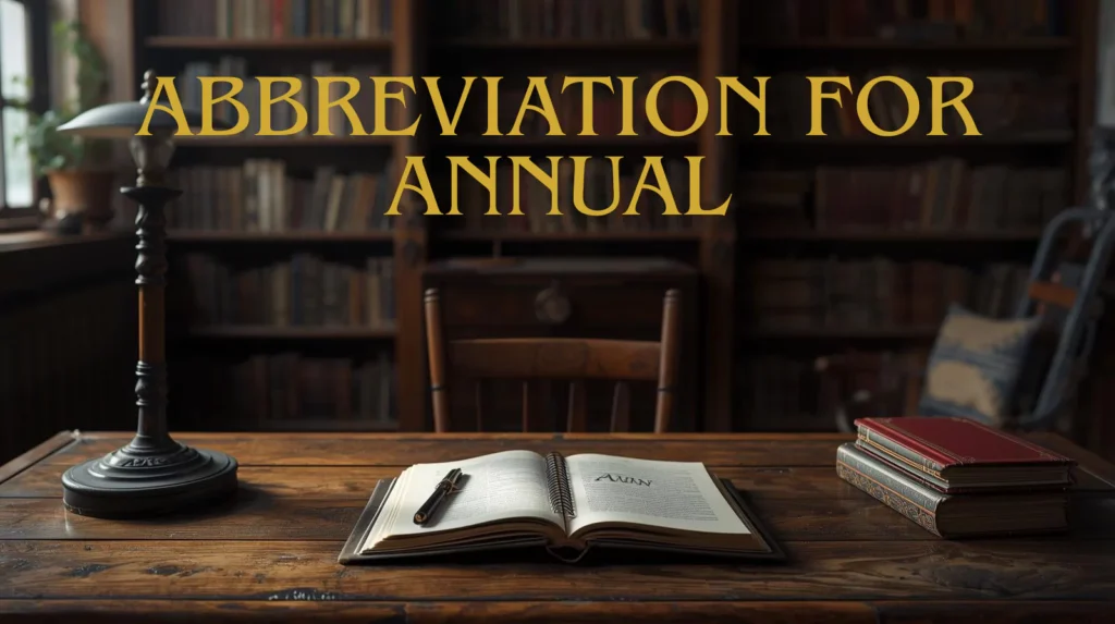 Abbreviation for Annual