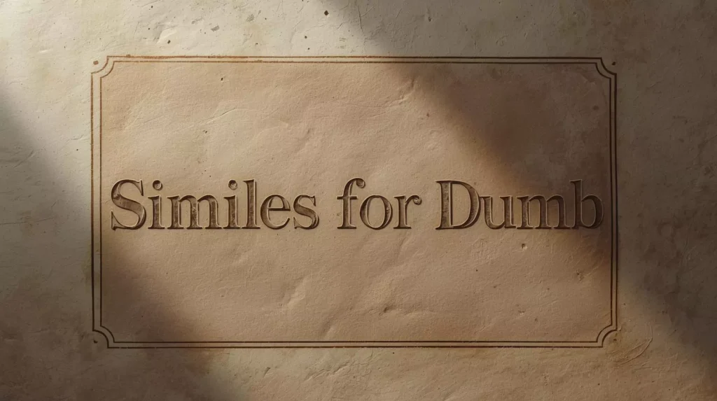 As Dumb As A Simile