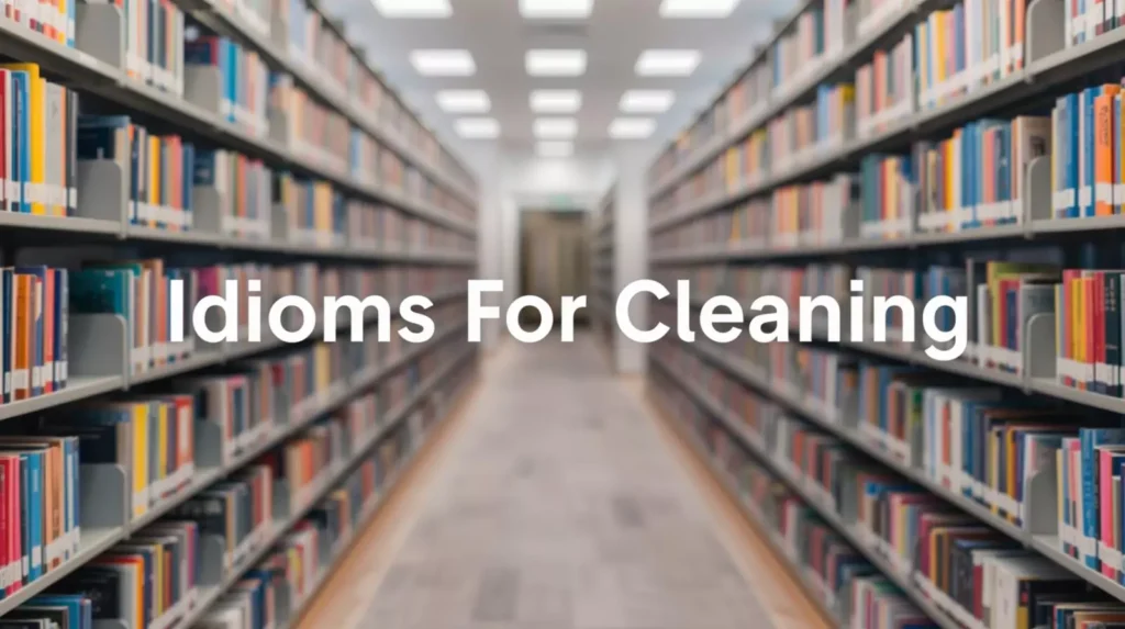 Idioms For Cleaning