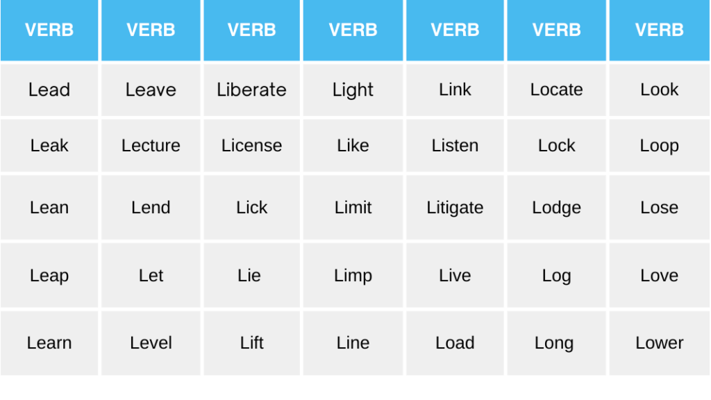 L Verbs