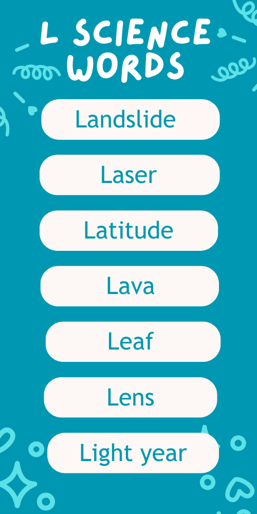 Science Words Start With L
