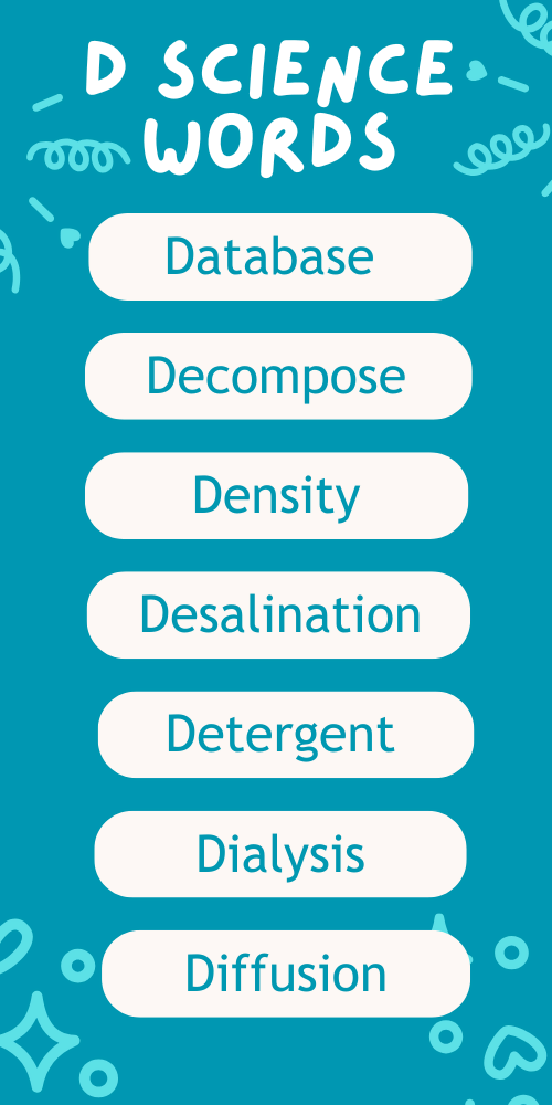 Science Words That Start With D