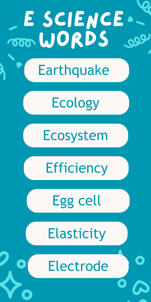 Science Words That Start With E