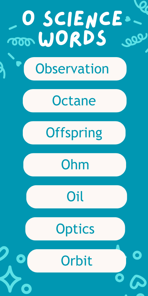 Science Words That Start With O