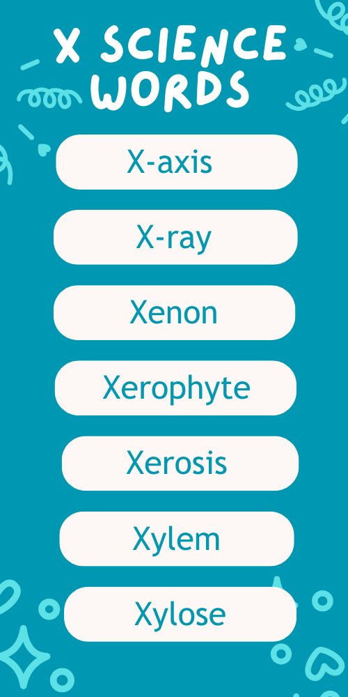 Science Words That Start With X