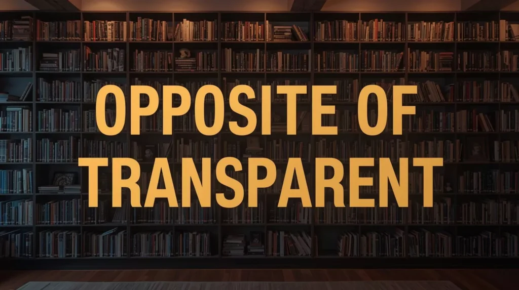 Opposite Of Transparent