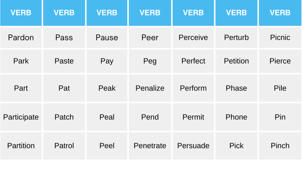 P Verbs