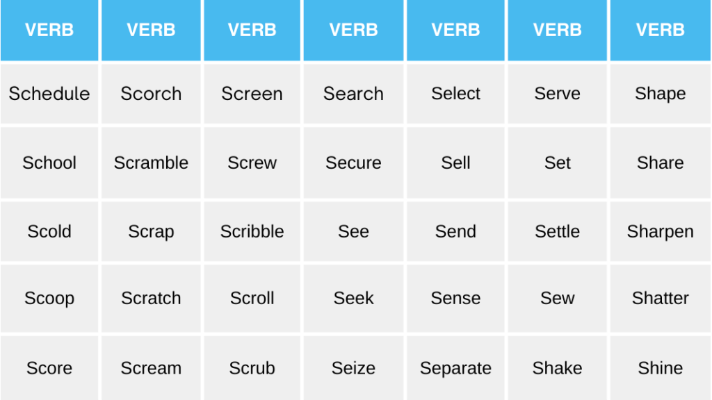 S Verbs