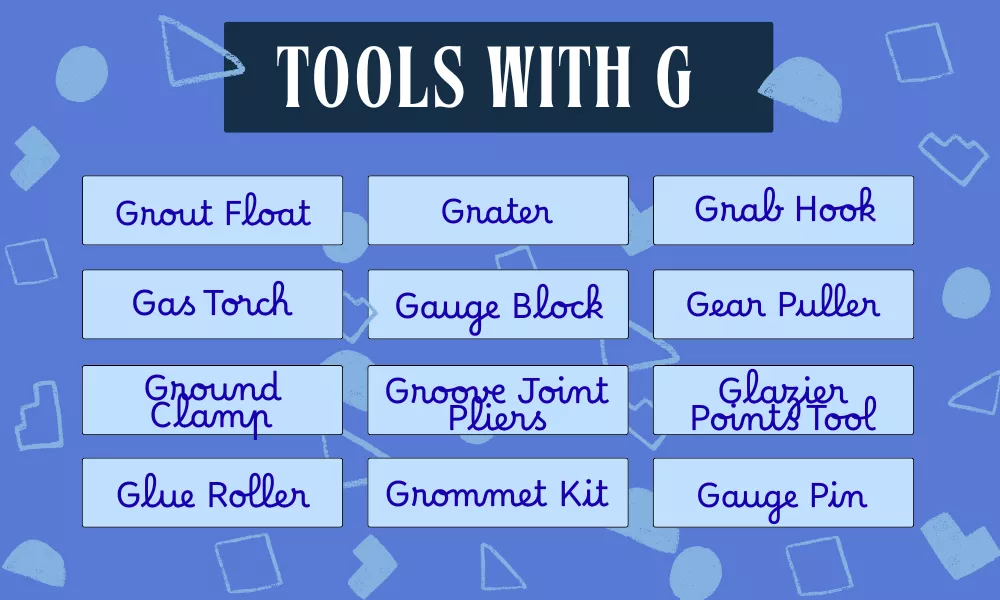 Tools Starting With G