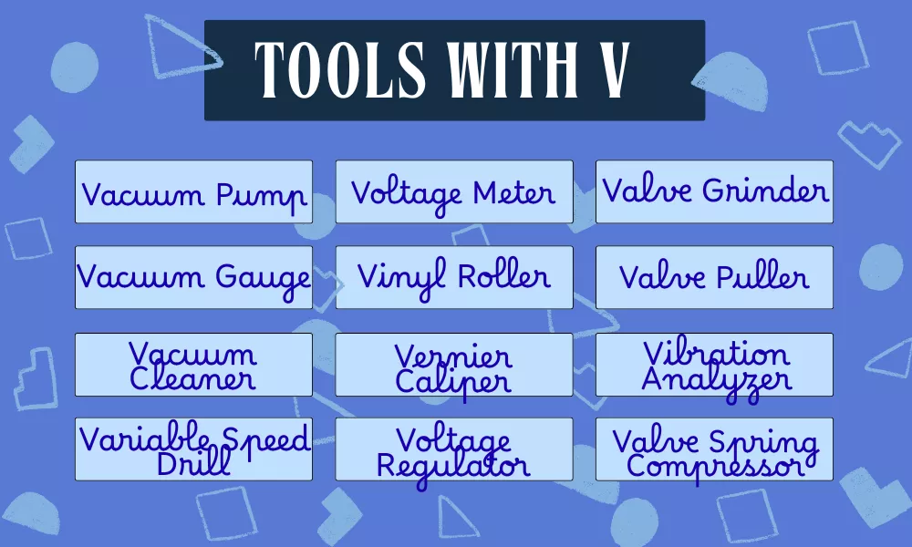 Tools Starting With V