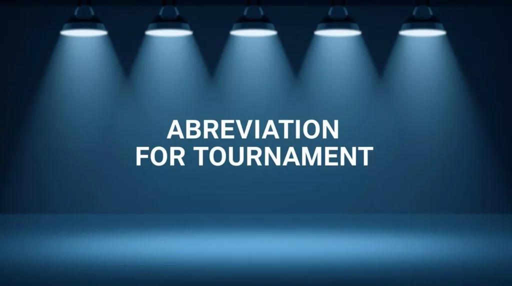 Tournament Short Forms