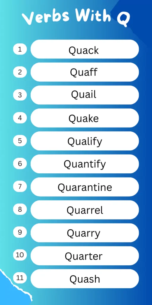 Verbs That Start With Q