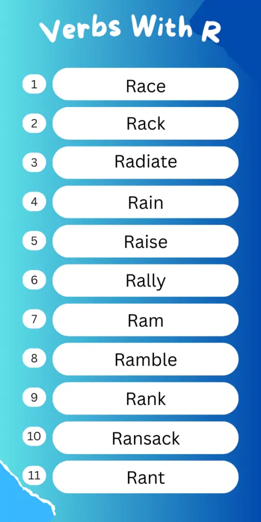 Verbs That Start With R