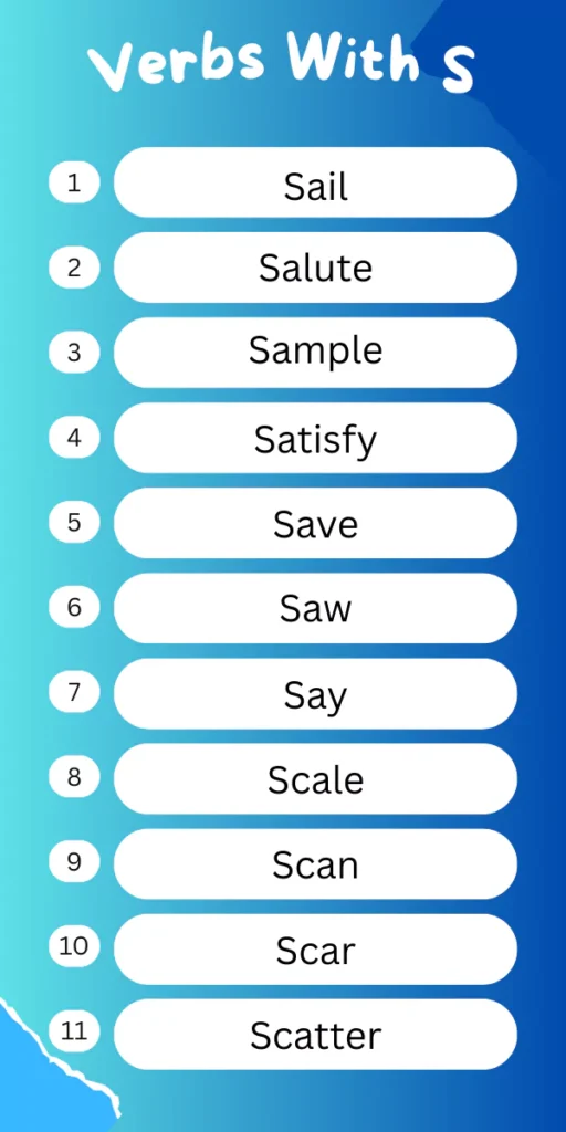 Verbs That Start With S