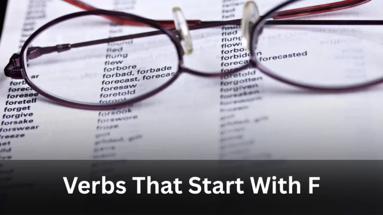 Verbs That Start With F