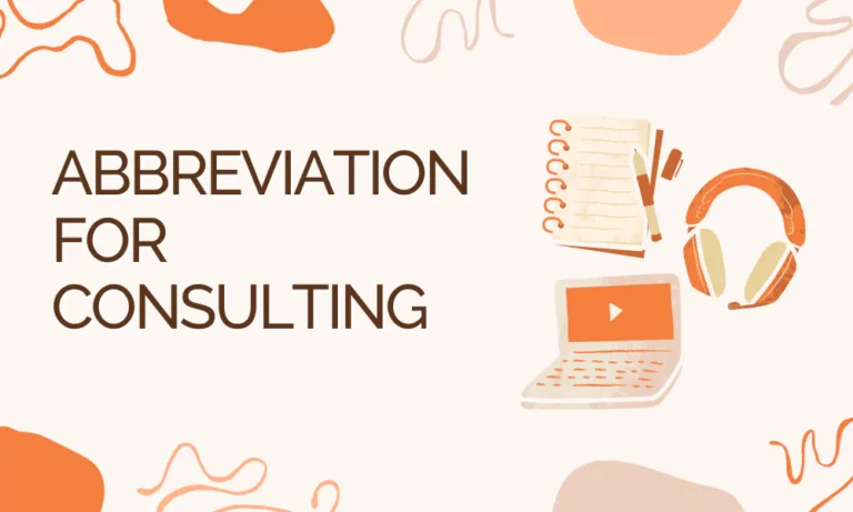 Abbreviation For Consultants