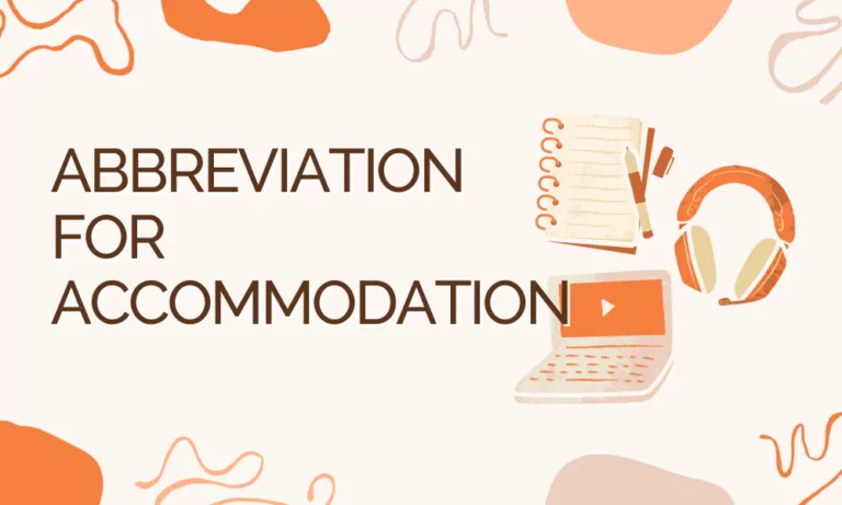 Accommodation Abbreviation