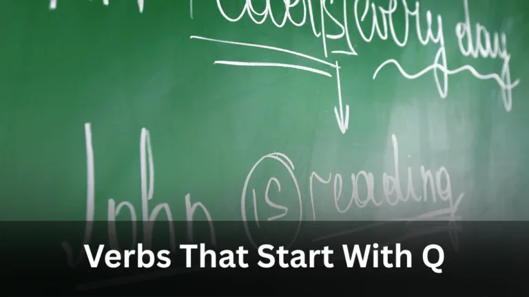 Verbs Starting With Q